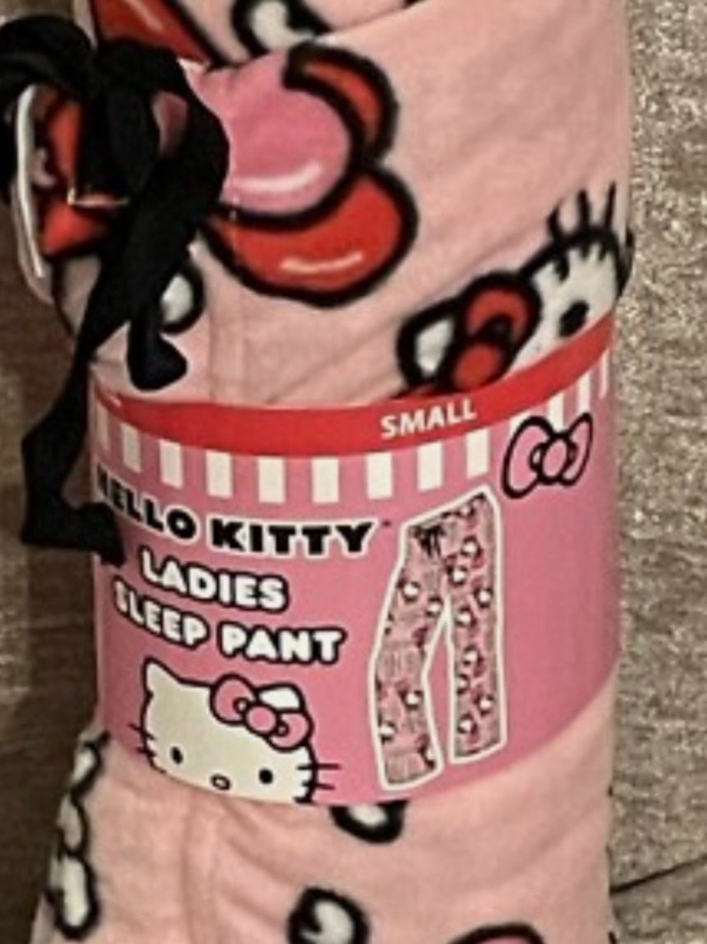 Sanrio Hello Kitty Pink and Black Girls Pajama Pants